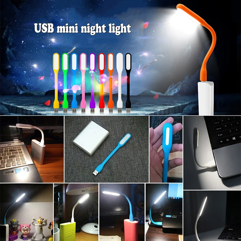 Daya USB 5V Mini LED Malam Lampu Fleksibel Lampu Meja untuk Fotografi Lampu Portable Indoor Outdoor Mengambil Foto lampu