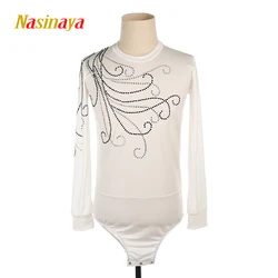 Nasinaya 22 Color Boys' Figure Skating Competition Performance Leotard Children's Rhythmic Gymnastics Uniform White