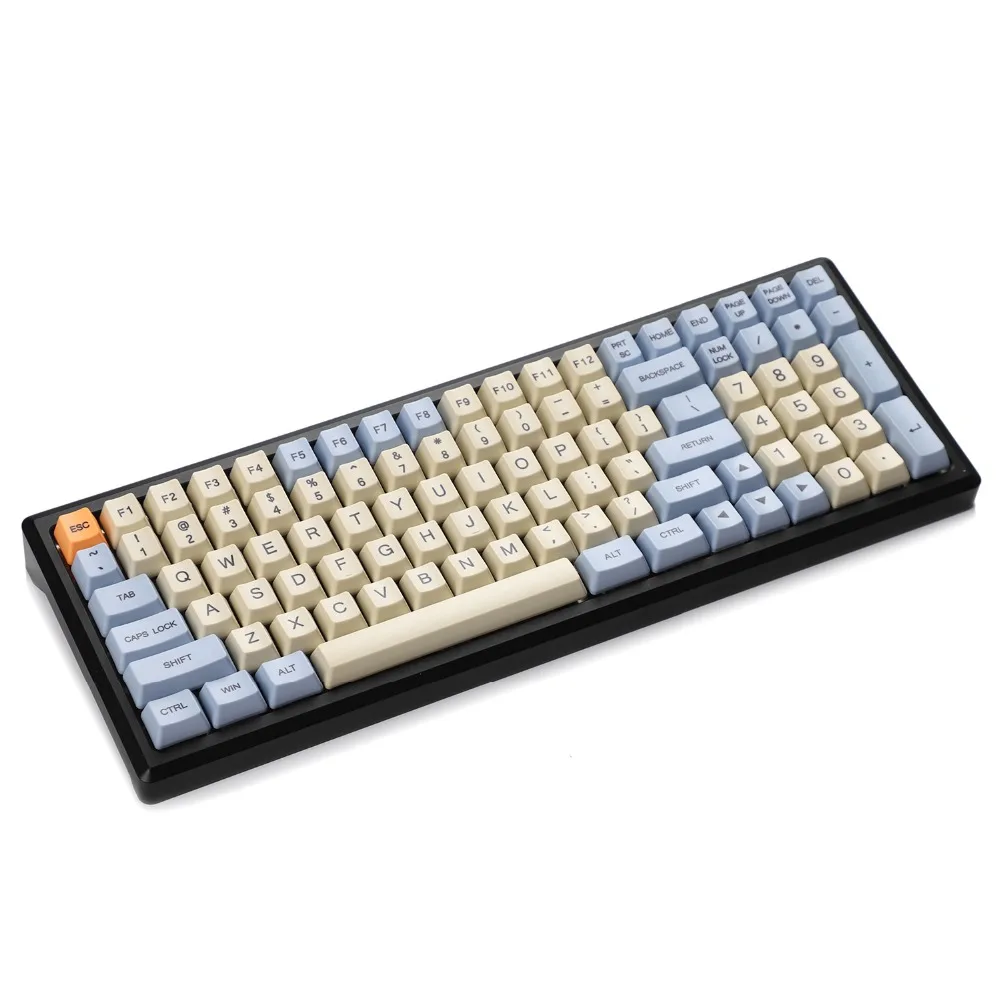 YMDK Dye Sub 96 84 ANSI ISO Keyset OEM Thick PBT Mac Keycap For MX Mechanical Keyboard Melody 96 KBD75 FC980M Keychron