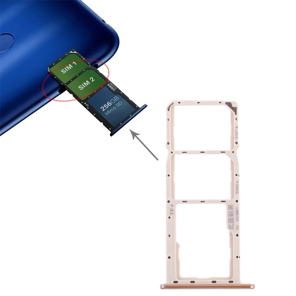 IPartsBuy nuovi articoli vassoio per schede SIM + vassoio per schede Micro SD per Huawei Honor 8C