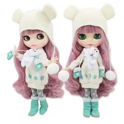 ICY DBS blyth doll 1/6 toy bjd joint body mix pink Hair white skin joint body gift 1/6 30cm nude doll anime
