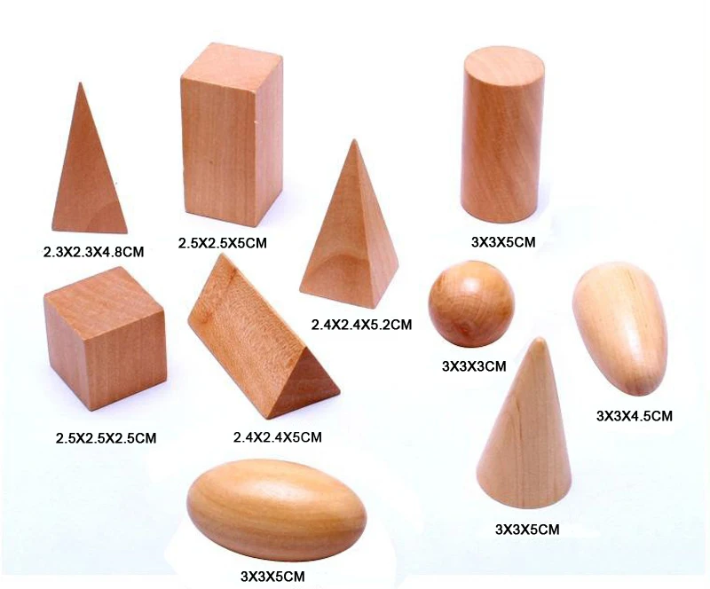 2016 Nieuwe Collectie Math Toys Montessori Math Juguetes Geometrie Blokken Houten Leren Onderwijs Hoge Kwaliteit