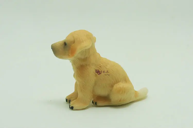 Hot toys:Sitting Baby Golden Retriever Dog simulation model  Animals   kids  toys children educational props