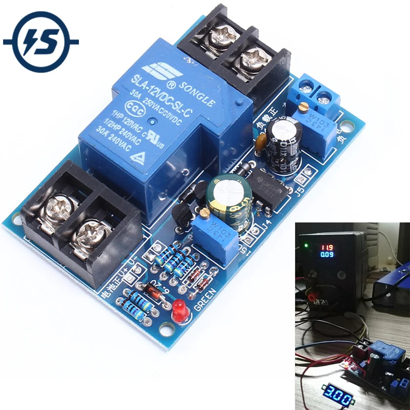 12V Battery Discharge Protection Module Board Anti-Over Automatically Restore Low Voltage With LED Indicator Light Universal