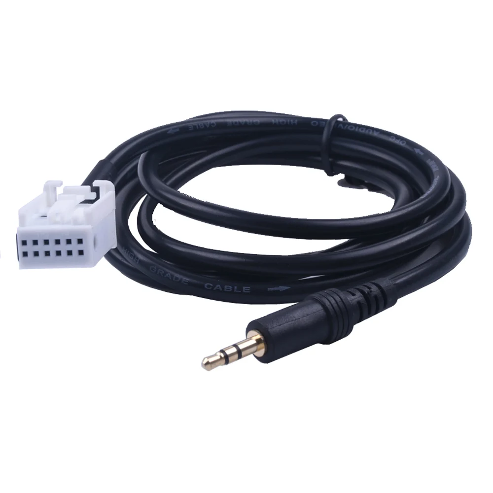 Car 3.5mm Audio Music AUX Cable Input Adapter For Mercedes Benz W203 C Class W169 W245 W203 W209 W164