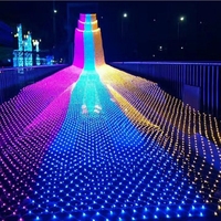 LED Net Mesh String Light 1.5x1.5M 3x2M 6x4M  8 modes 220V Fairy Decorative Lights for Christmas Wedding Square Park Decoration