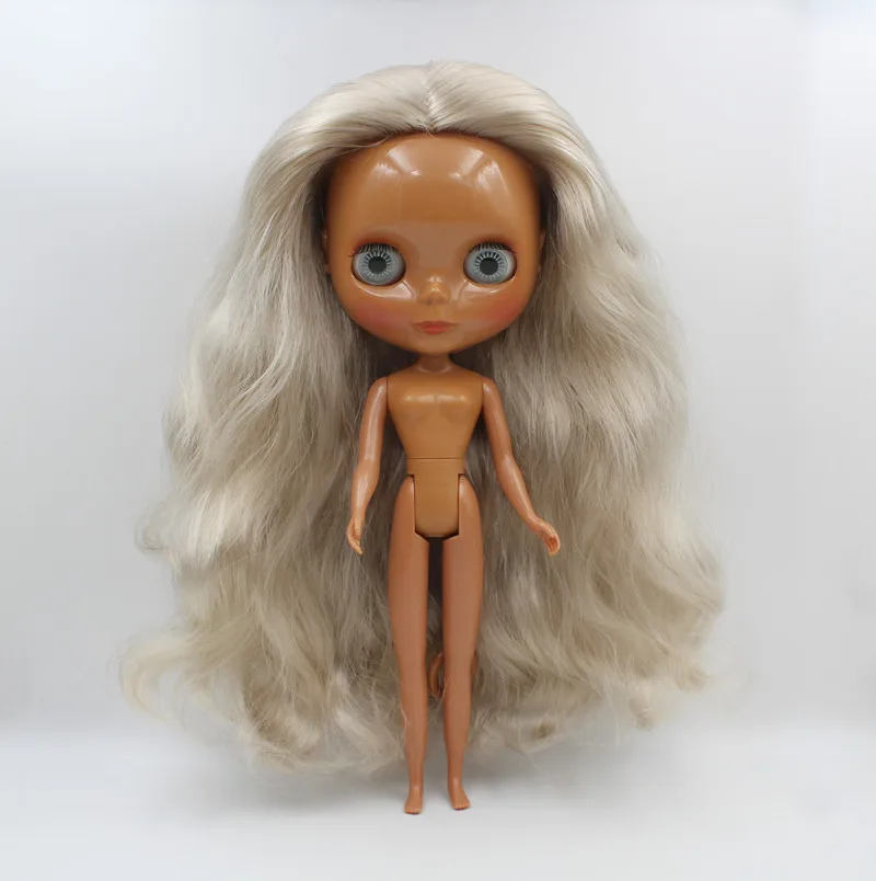 

Free Shipping BJD joint RBL-510 DIY Nude Blyth doll birthday gift for girl 4 colour big eye dolls with beautiful Hair cute toy