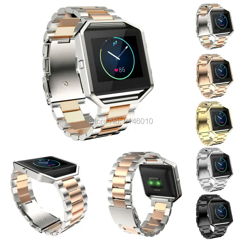 

Новый браслет для часов Fitbit Blaze из нержавеющей стали с тремя бусинами