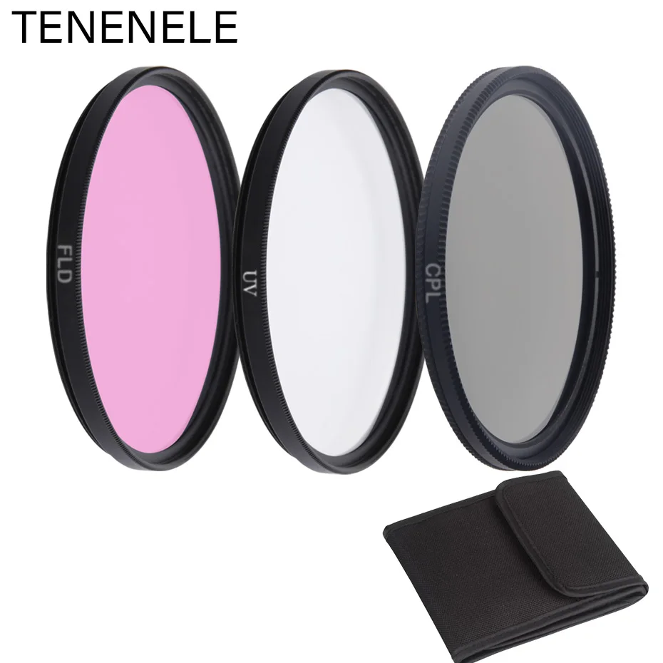 

49mm 52mm 55mm 58mm 62mm 67mm 72mm 77mm 82mm CPL FLD UV 3 in 1 Camera Filters Set For Sony Nikon Canon Fuji Pentax Camera Filter