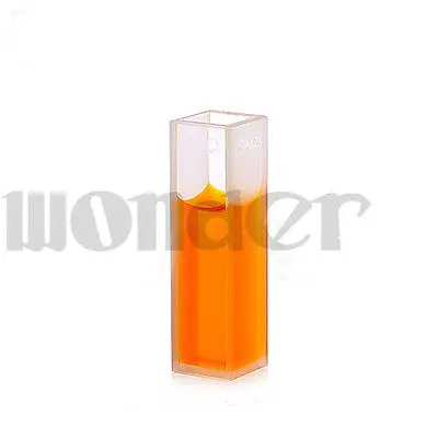 10mm Path Length JGS1 Quartz Cell Cuvette With PTFE Lid And Level Bottom For Uv Spectrophotometers