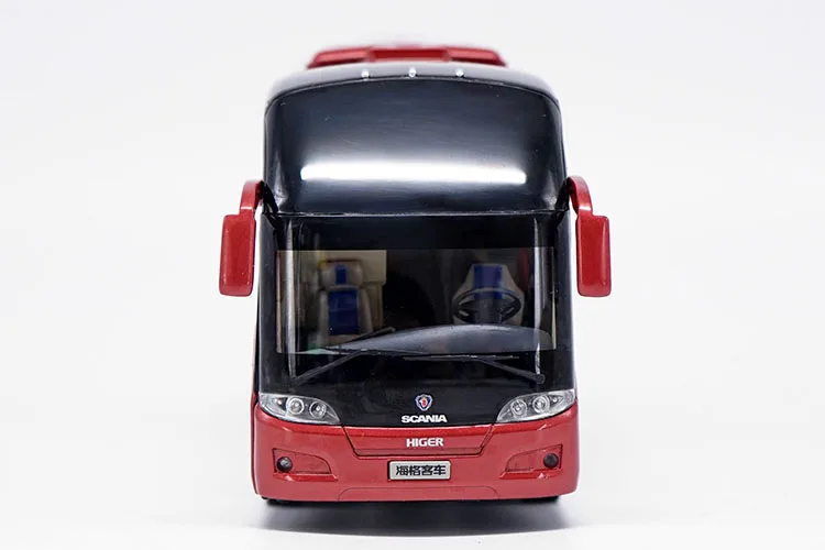 Alloy Model Gift 1:42 Scale KingLong Higer Sca-nia A90 Road Travel Transit Bus Vehicle Collectible DieCast Toy Model Decoration