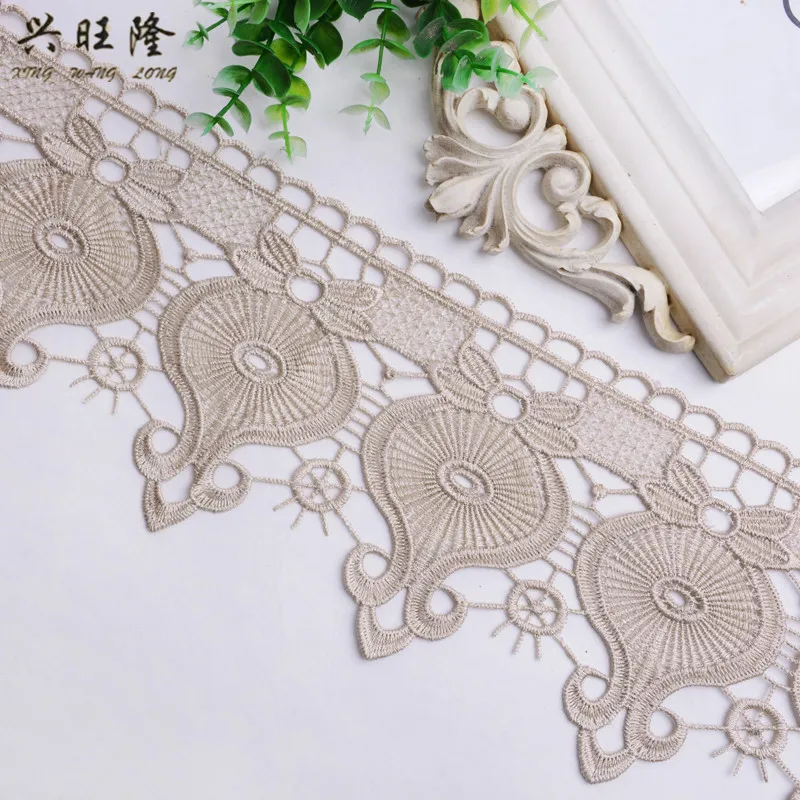 

XWL 13M/lot 13.5cm Wide Water Soluble Lace Trim DIY Sewing Craft Patchwork Material Lace Ribbon Belt Embroidery Trimming Decor