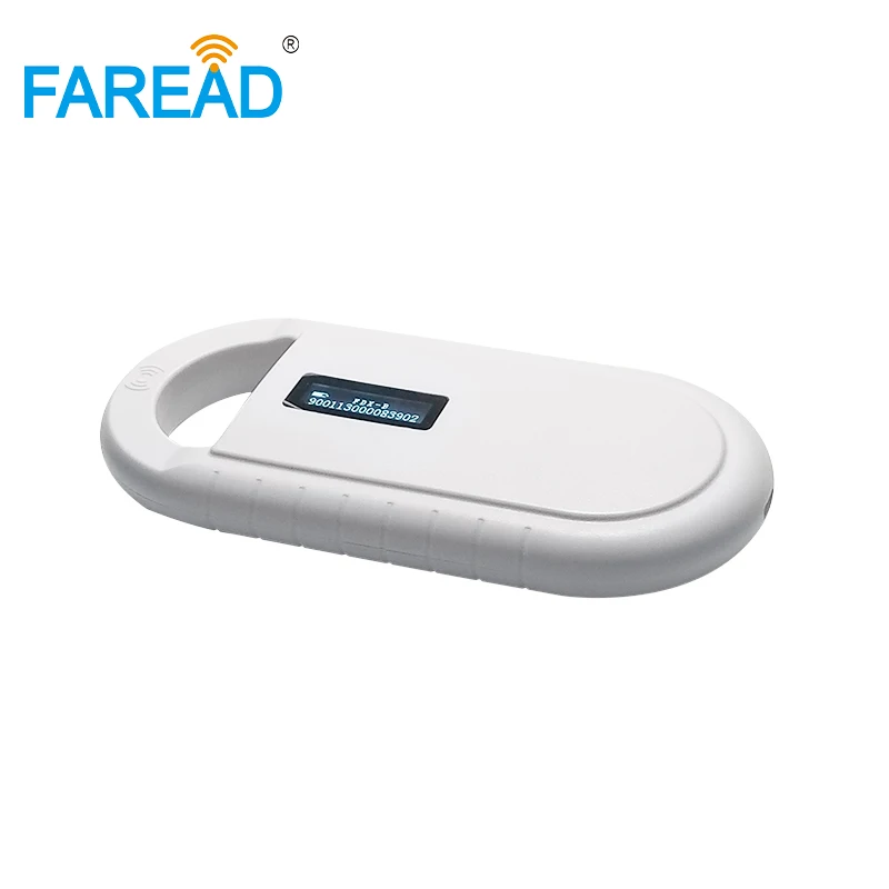 Frete grátis ISO11785/84 FDX-B Handheld Scanner de Baixa Frequência RFID Pet Microchip Animal ID Leitor