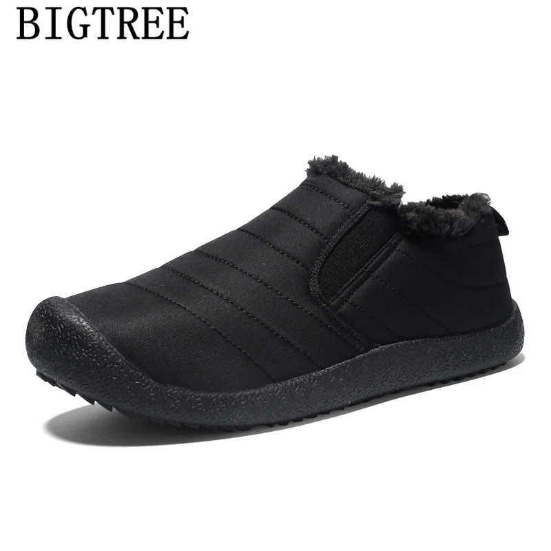 Śniegowce mężczyźni zimowe buty Unisex botki mężczyźni domowe kapcie trampki zimowe buty mężczyźni obuwie Slip On Big Size 48 Bona