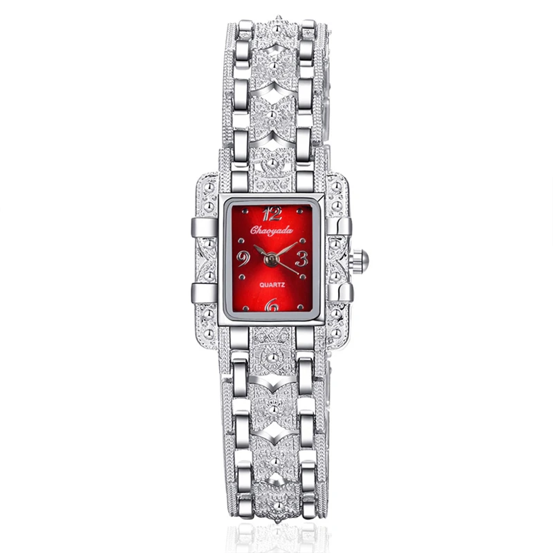 CYD-Reloj de acero inoxidable de lujo para Mujer, Relojes casuales de cuarzo, Relojes de pulsera analógicos para Mujer, Relojes únicos