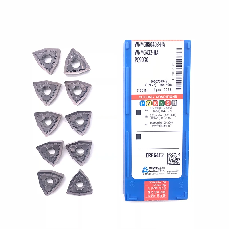 Blade 100% Original high quality WNMG080404 WNMG080408 HA PC9030 External Turning tool carbide insert for stainless steel
