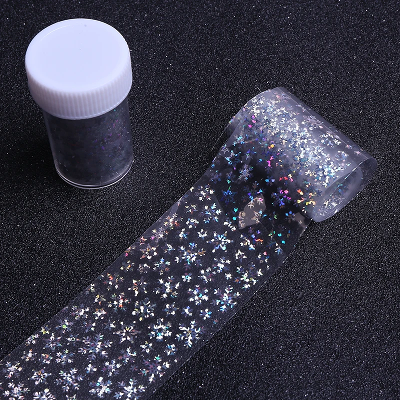 4*100 cm/pc Holographic Nail Foil  Christmas Snowflake Tree Elk Laser Transfer Sticker Nail Art Decoration Manicure DIY Tips