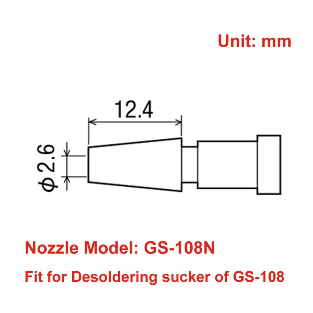 Original Japan GOOT GS-108N Desoldering Pump Nozzle Replacement Tip Tools Part for GS-108 Desoldering Sucker