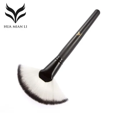 

200pcs Huamianli Hot Soft Imported Synthetic Hair Large Fan Makeup Brush Blush Powder Foundation Make Up Big Fan Cosmetics Brush