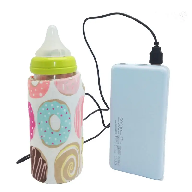 

Travel Stroller USB Milk Water Warmer Insulated Bag Baby Nursing Bottle Heater 6 Colors