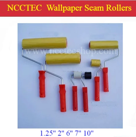 

1.25'' 2'' 6'' 7'' 10'' NCCTEC ABS silicone rubber rollers |32/50/150/180/250mm Bolted/in-line wallpaper seam roller brush tools