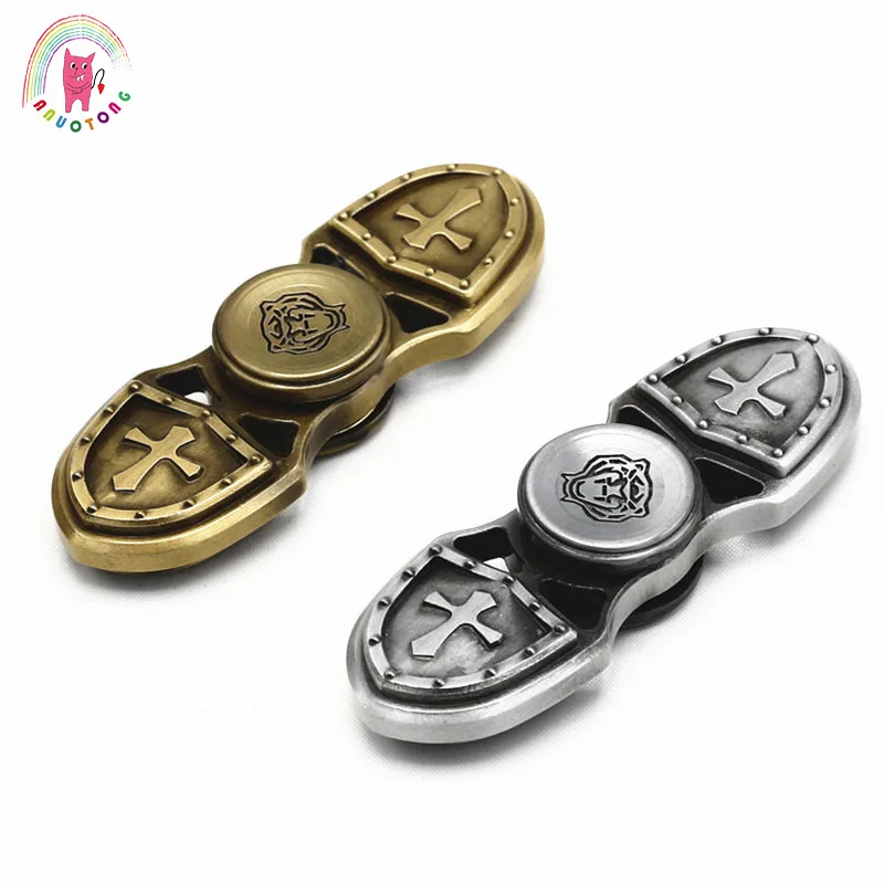 Metal Fidget Spinner EDC Hand Spinner Custom Lager Fidget Speelgoed Cross Stijl Voor Man Vrouwen Tijger Crusader Anti Stress Toy