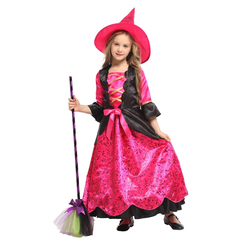Nowy Rok Boże Narodzenie Karnawał Wielkanoc Halloween Kostium czarownicy dla dzieci Dziewczyny Sala balowa Fancy Dress Dzieci Księżniczka Cosplay Ubrania
