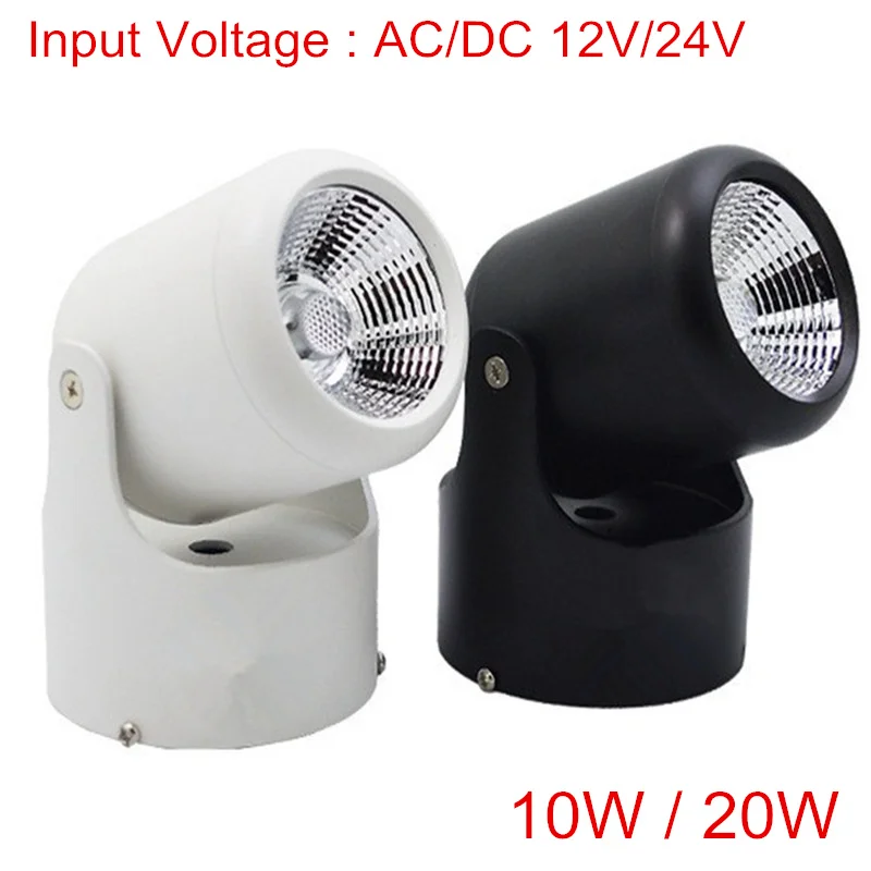 

10W 20W Super Bright Spot light 180 Degree Rotation Ceiling Lamp 12V / 24V Led Downlights Surface Mounted Free shipping