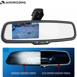 ANSHILONG Auto Dimming Rear View Mirror with 4.3 inch 800*480 Resolution TFT LCD Car Monitor Built in Special Bracket