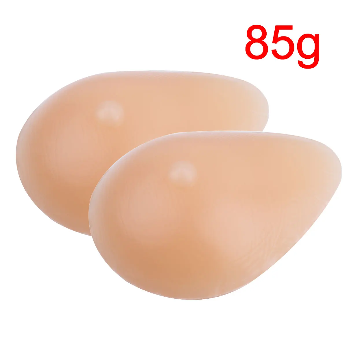 2Pcs Nude Soft Silicone Simulated Breast Waterdrop Shaped Fake Breast Mastectomy Prosthesis Breast Pad for Adult SM Products