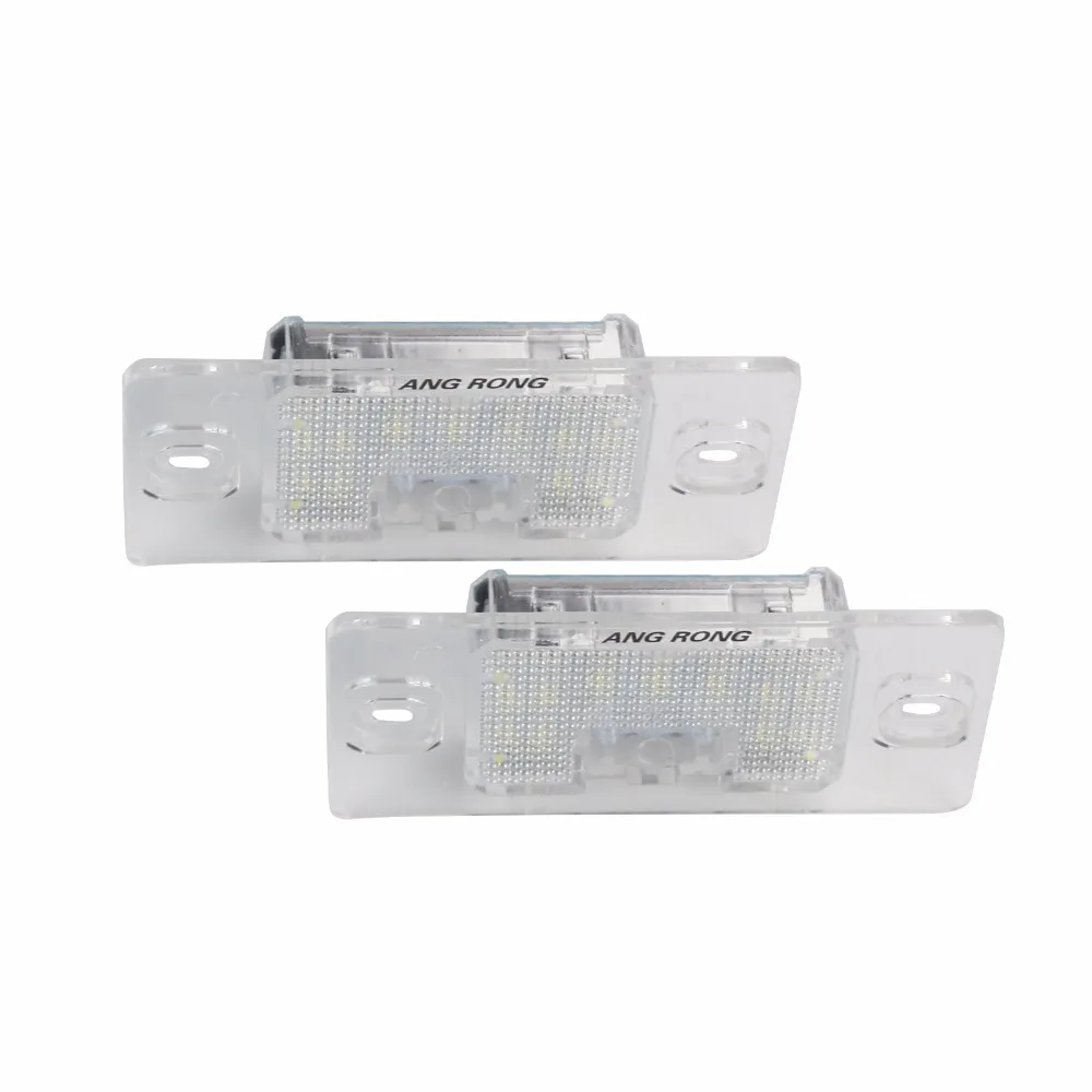 ANGRONG 2x LED License Number Plate Light No Error For VW Touareg 7L Tiguan 5N Passat Golf 5D Passat B5.5 5D (CA204)