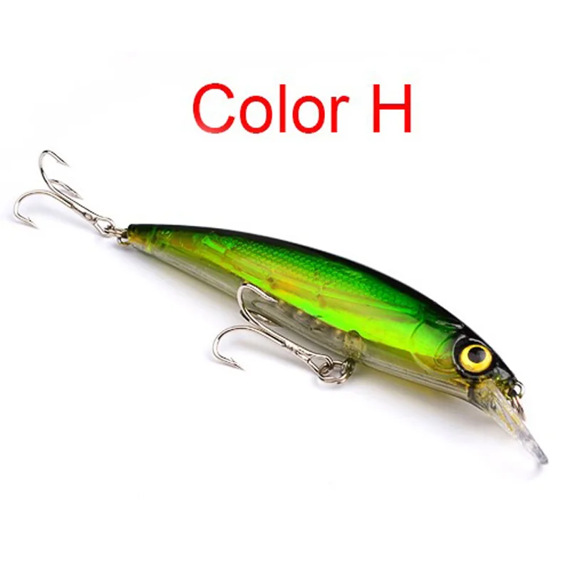 KMRESA 1 Uds pececillo flotante 11cm 13,4g señuelo de pesca láser cebo Artificial duro ojos 3D pesca Wobblers Crankbait