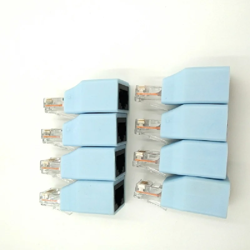 TINMUNN 1:8 RJ45 CAT5 CAT5E شبكة موصِّل إيثرنت ذكر إلى أنثى مهائي كابلات محول إيثرنت جديد شحن مجاني