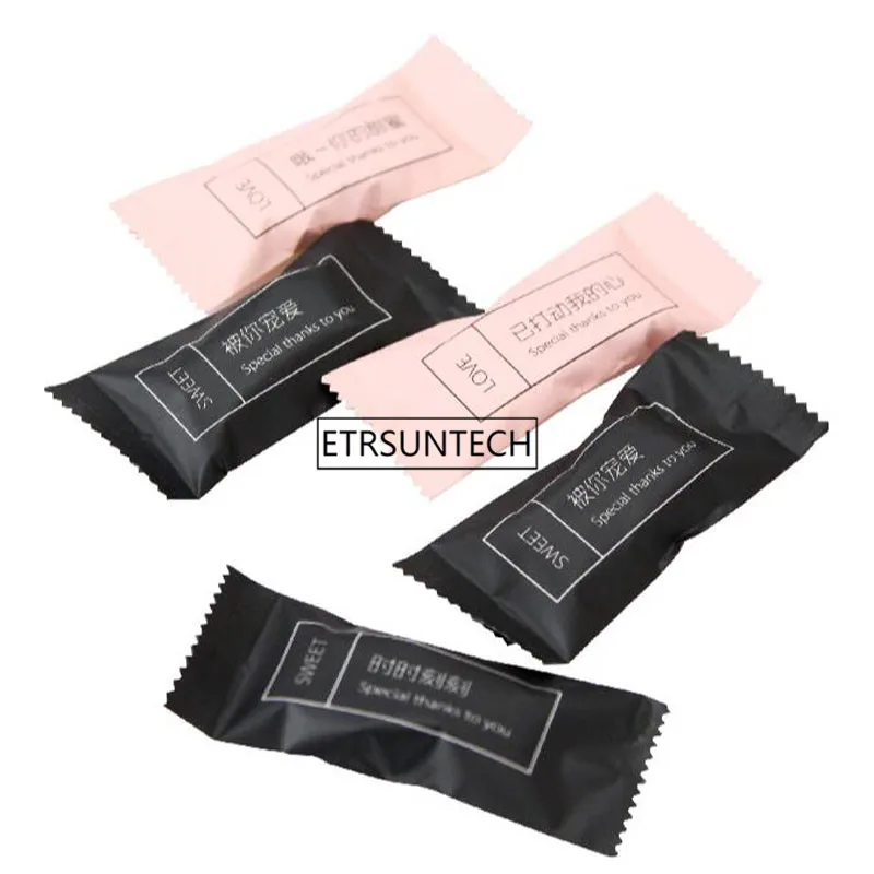 Thicken Characters Series Black & Pink Nougat Wrapper Elegant Alumium Foil Sweets Bags 4*9.5cm