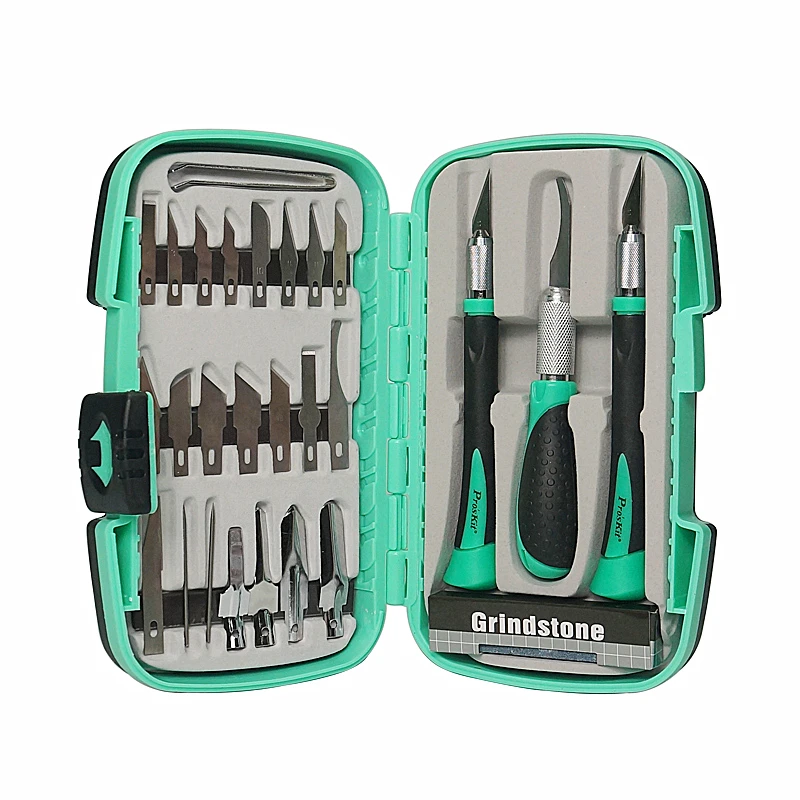 Proskit PD-395A Multifunctional knife woodworking tools Set for carving tools Pro'skit Prokits chisel kit (30 groups)