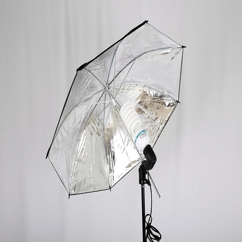 Konseen 1PC 83CM Durable Camera Photo Studio Flash Soft Umbrella Photography Lighting Accessories Black Silver Color