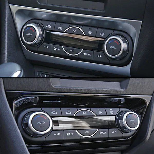 

ACCESSORIES FIT FOR MAZDA 3 AXELA 2014 2015 2016 CHROME AC CONTROL SWITCH PANEL BUTTON COVER BEZEL AIR VENT FRAME KNOB GRANISH