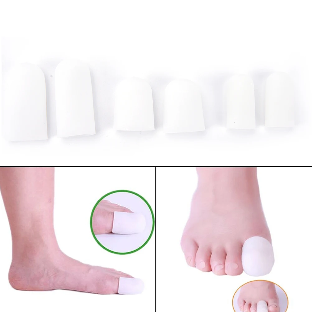 2Pcs Del Gel Del Silicone Del Tubo Fasciatura Finger & Toe Protezioni Piede Piedi Sollievo Dal Dolore Guard per solette Piedi di Cura Piedi