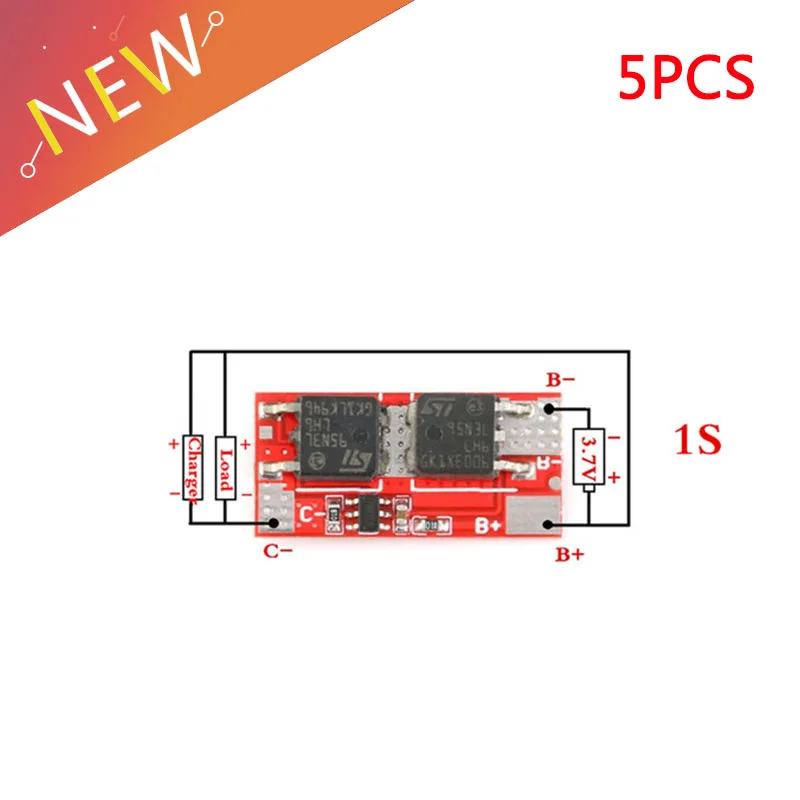 5Pcs/lot 10A BMS 1S 4.2V PCB PCM BMS Charger Charging Module 18650 Li-ion Lipo 1S BMS Lithium Battery Protection Circuit Board