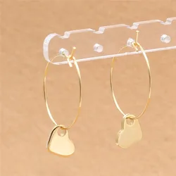 Many Style 316 Stainless Steel Hoop Earrings With Hearts Star Charms Cheap Jewelry Never Fade Anti-Allergy