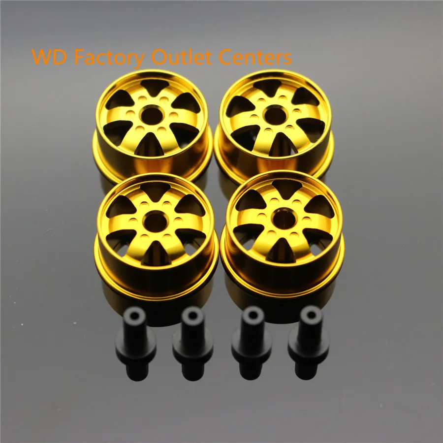 RFDTYGR Middle Diameter Lightweight Wheels Self-made Parts For Tamiya MINI 4WD Colored Wheel w/Aluminum Disc  L004  1Set /lot