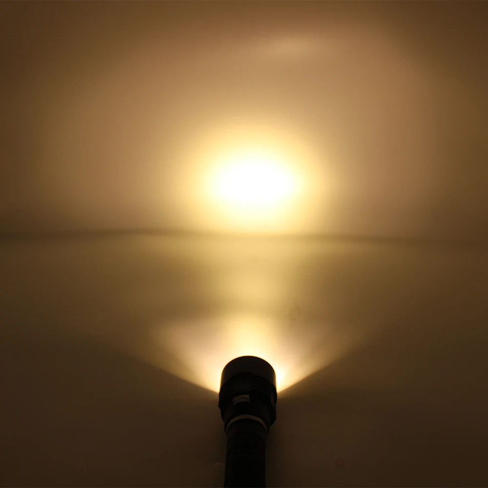 Tactical 3x XM-L2 LED Flashlight 3200Lm Powerful Waterproof Underwater Dive LED Diving Flashlight Torch Lamp Yellow Light