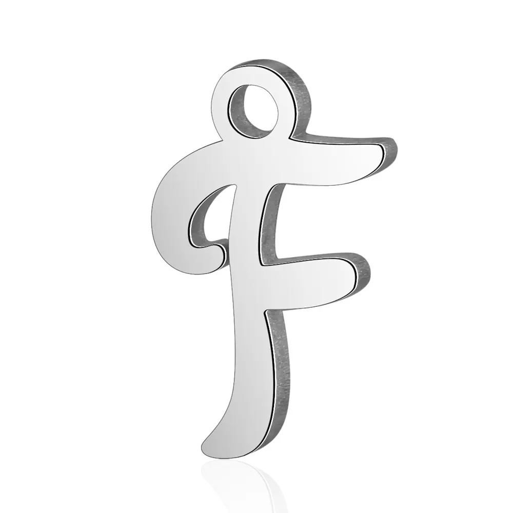 10pcs/lot 316 Stainless Steel Alphabet Charms Laser Cutting Initial A-Z Letter DIY Jewelry Making Finding Wholesale