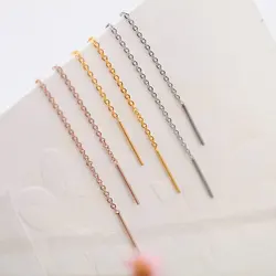 YUN RUO Anti-allergy Rose Gold Silver Color Simple Earring Line 316 L Stainless Steel Jewelry Fashion Woman Stud Earring Gift