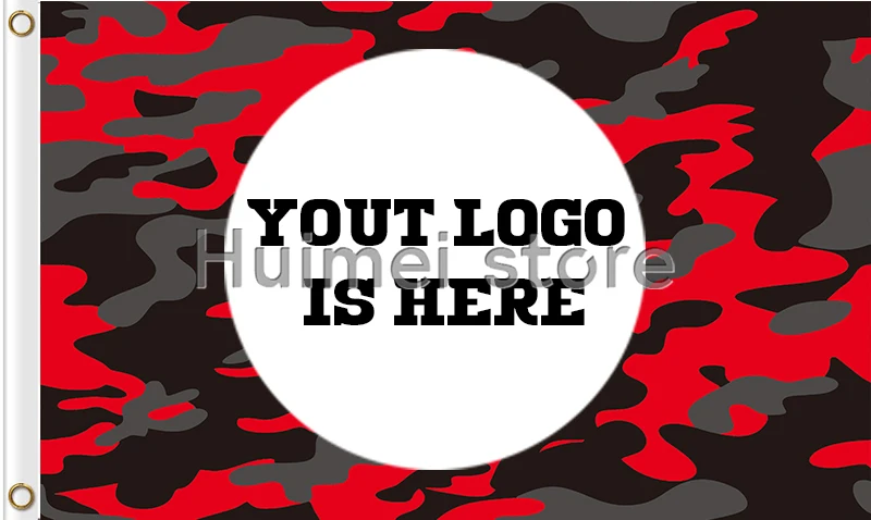 custom any sport logo or brand logo any color top design custom Red camouflage banner