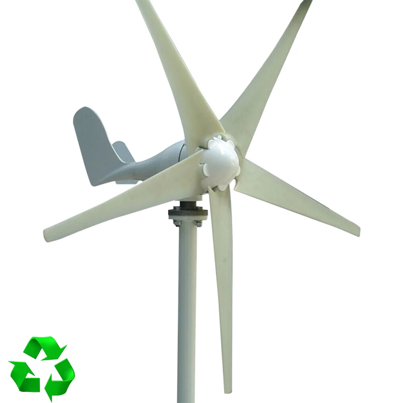 400W Wind Turbine Generator  AC 24V 2.0m/s Low Wind Speed Start,5 blade 650mm, with charge controller