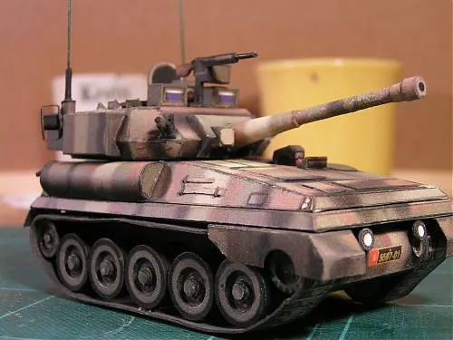 F V101 Scorpion Tank Camouflage 3D Paper Model DIY