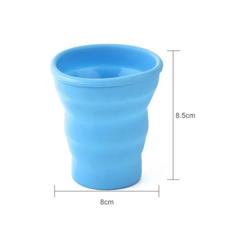 100Pcs/Lot Telescopic Collapsible Travel Drinkware Water Outdoor Travel Silicone Retractable Folding Portable Soft Drinking Cup