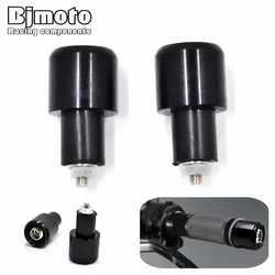 Bjmoto punho de guidão de motocicleta, cabo de equilíbrio e antivibração, plugue de extremidade, tampas de extremidade para guidão de 22mm com furo interno de 18mm