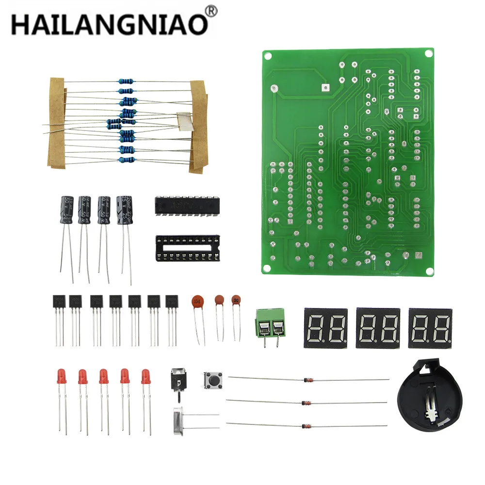 10pcs DIY Kits AT89C2051 Electronic Clock Digital Tube LED Display Suite Electronic Module Parts and Components DC 9V - 12V